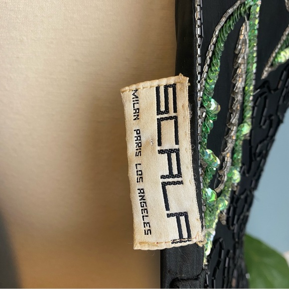 Vintage Scala Beaded Floral Dress 6 - Picture 7 of 11